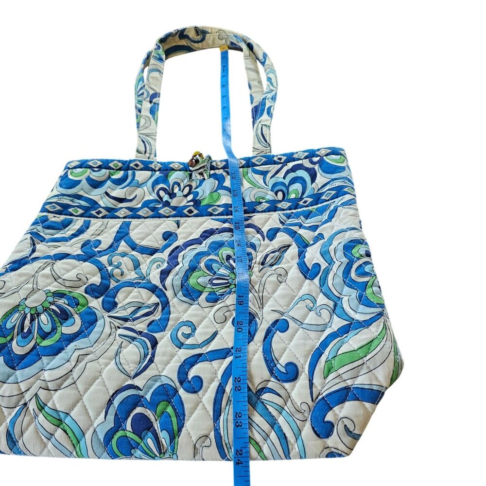 Vera Bradly Shoulder bag Blue Tote Blue White 13x15 - Picture 4 of 12